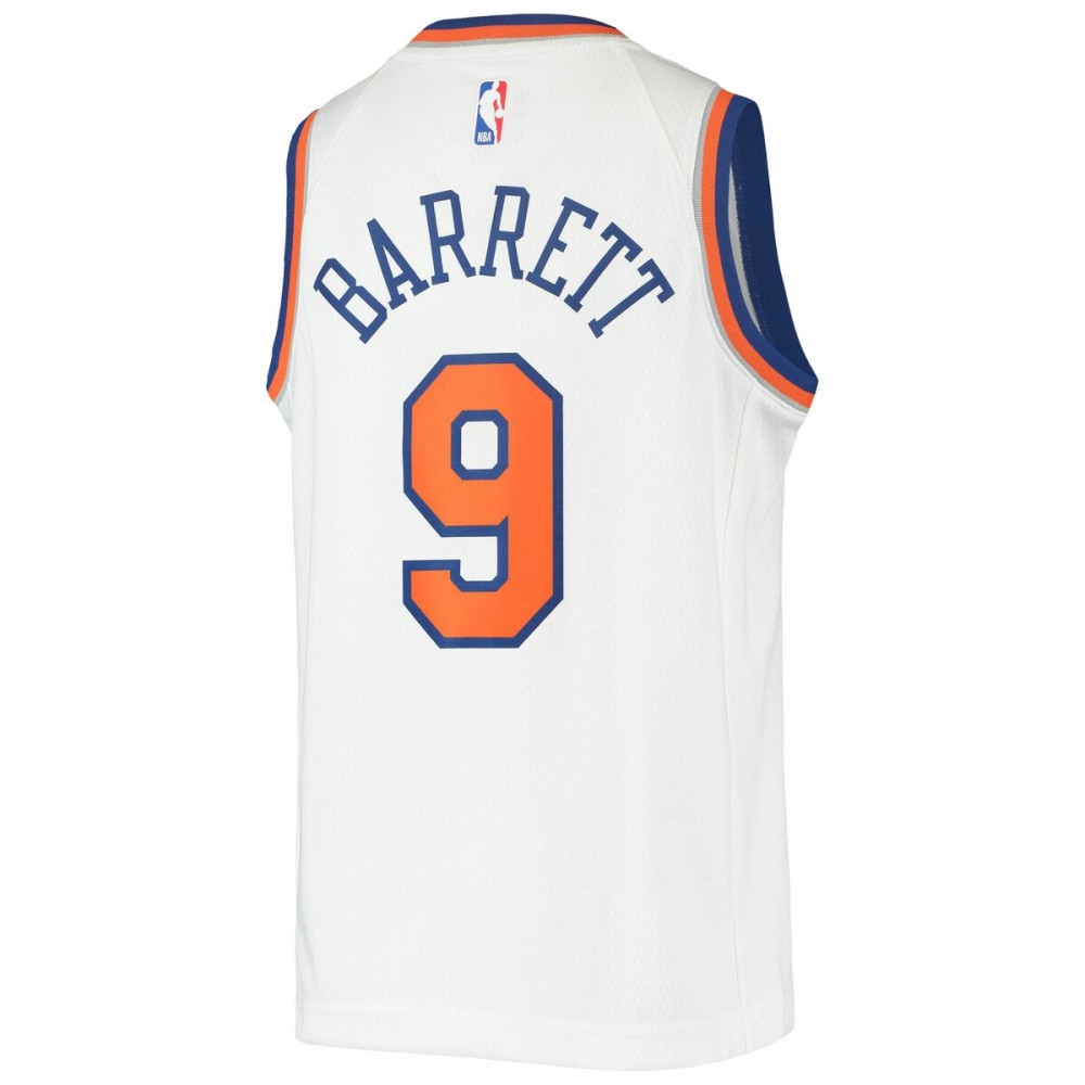 RJ Barrett New York Knicks Youth 2019/20 Swingman Jersey Association Edition White - view 3