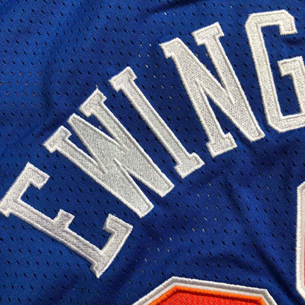 Patrick Ewing New York Knicks Blue 1985-86 Hardwood Classics Swingman Jersey - view 6