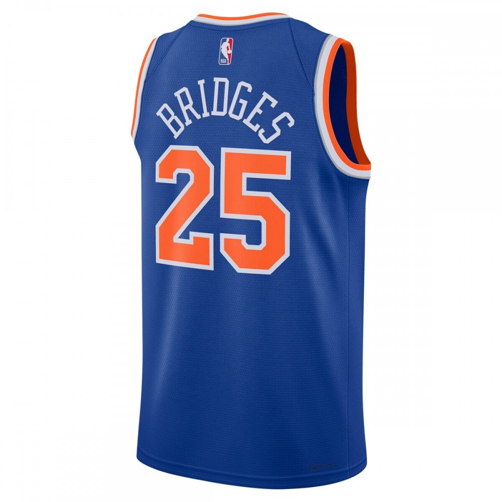 Mikal Bridges New York Knicks Unisex 2024 Offseason Addition Swingman Jersey Blue - view 3