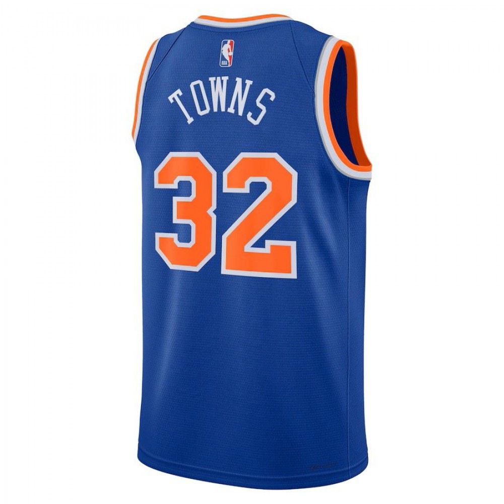 Karl-Anthony Towns New York Knicks Unisex 2023/24 Swingman Jersey Blue City Edition - view 3