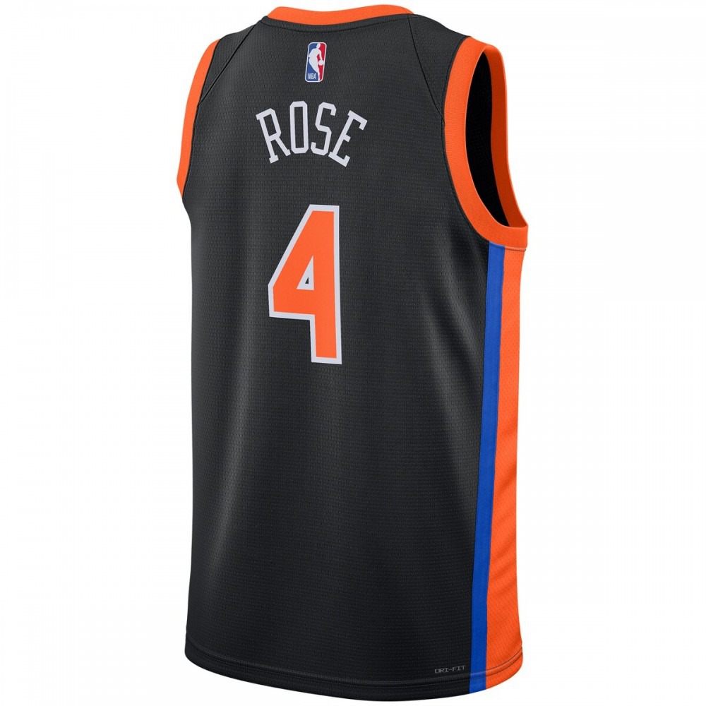 Derrick Rose New York Knicks Unisex 2022/23 Swingman Jersey City Edition Black - view 3