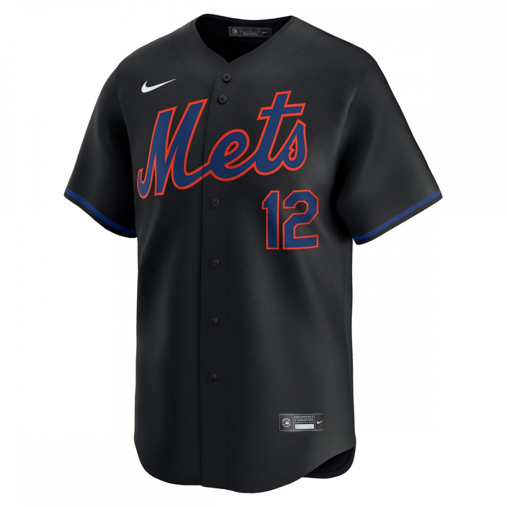 Francisco Lindor New York Mets Alternate Limited Player Jersey – Black - view 2