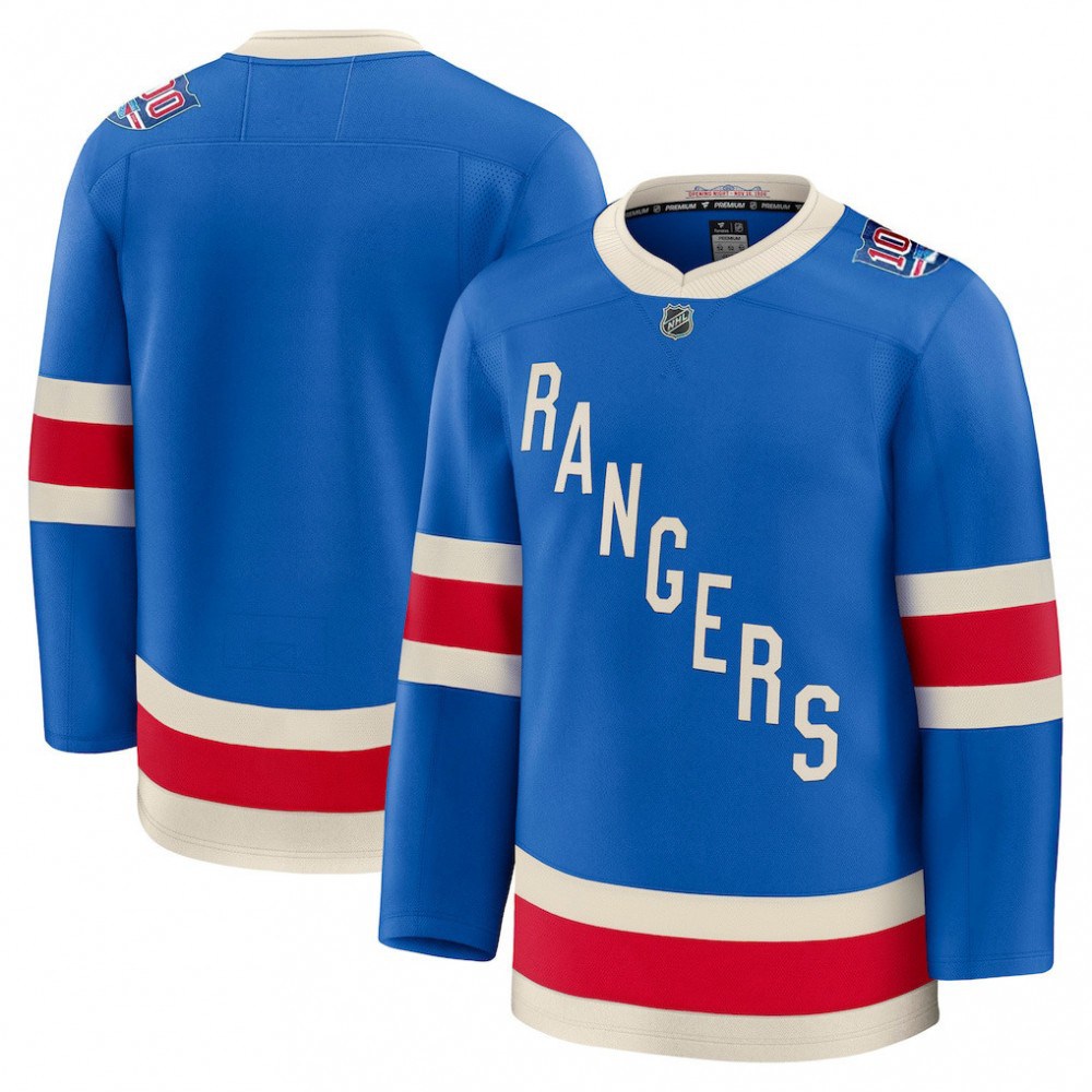 Men's New York Rangers Blue Centennial Premium Jersey