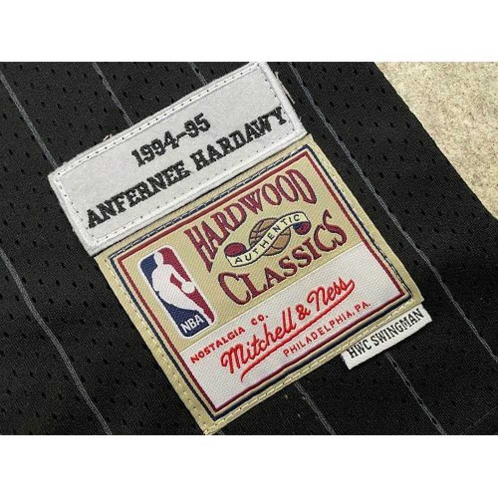 Men's Orlando Magic Anfernee Hardaway #1 Throwback Black 94-95 Hardwood Classics Jersey - view 6