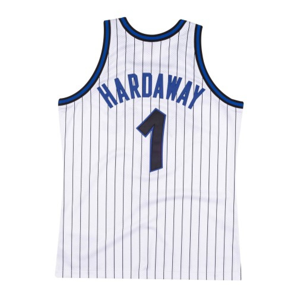 Men's Orlando Magic Anfernee Hardaway #1 Throwback White 93-94 Hardwood Classics Jersey - view 2
