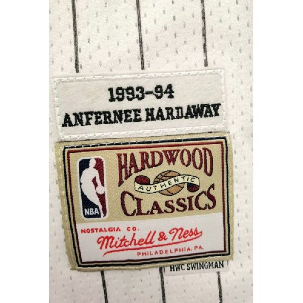 Men's Orlando Magic Anfernee Hardaway #1 Throwback White 93-94 Hardwood Classics Jersey - view 6