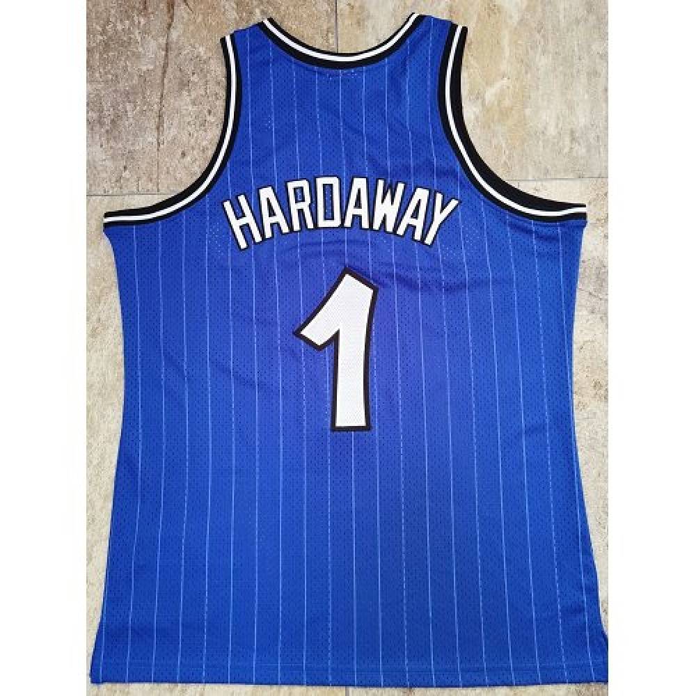 Men's Orlando Magic Anfernee Hardaway #1 Throwback Blue 94-95 Hardwood Classics Jersey - view 5