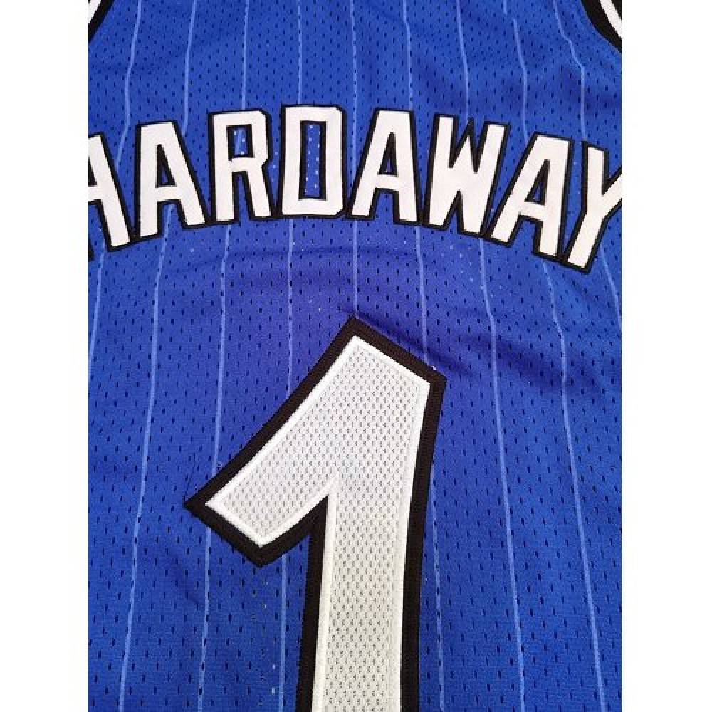 Men's Orlando Magic Anfernee Hardaway #1 Throwback Blue 94-95 Hardwood Classics Jersey - view 6