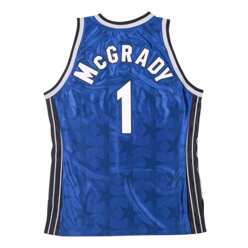 Men's Orlando Magic Tracy McGrady #1 Throwback Blue 00-01 Hardwood Classics Jersey - view 2
