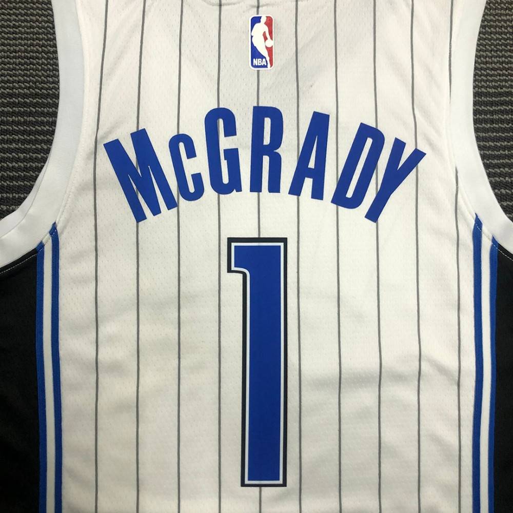 Men's Orlando Magic Tracy McGrady #1 White 2020/21 Swingman NBA Jersey Association Edition - view 4