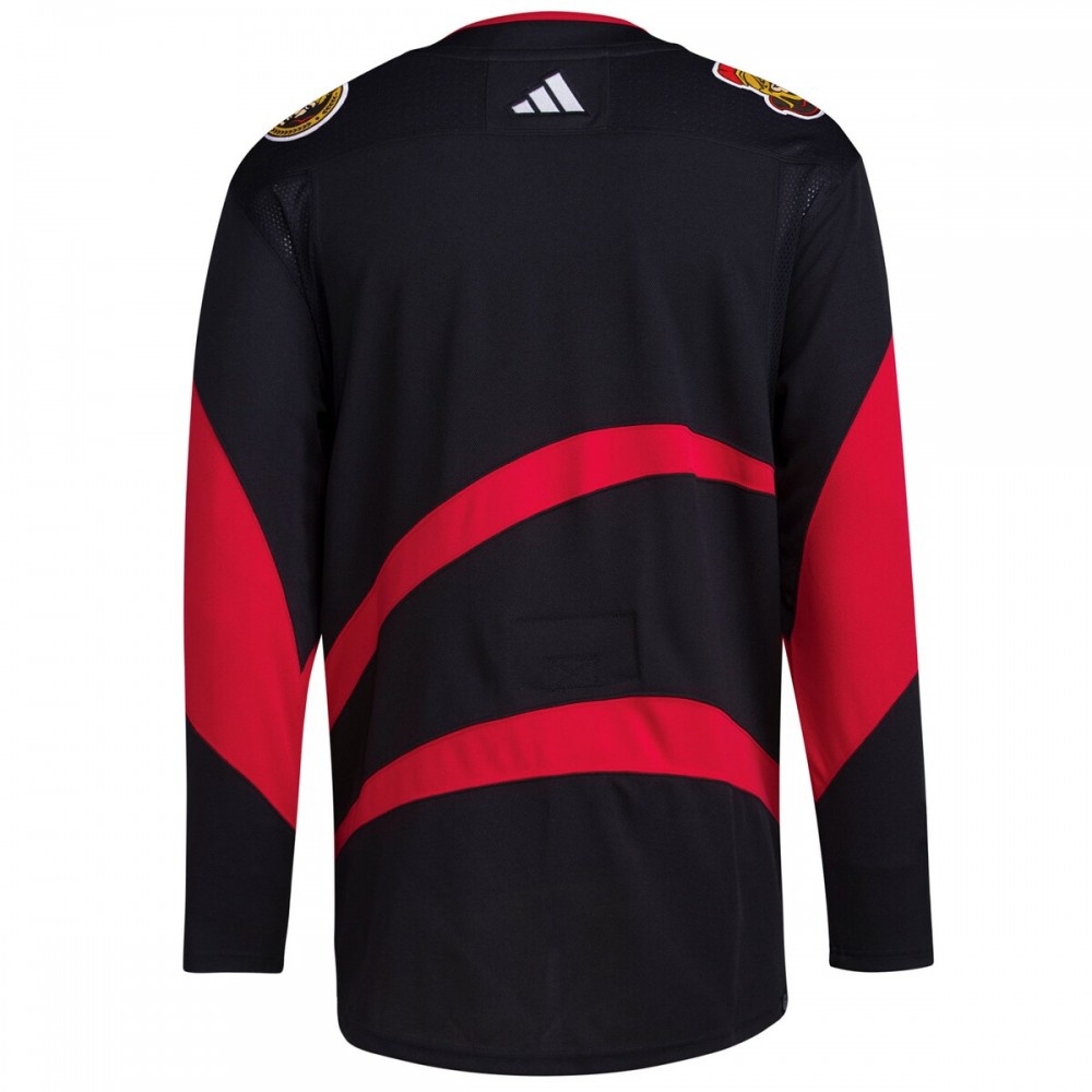 Ottawa Senators Reverse Retro 2.0 Athletic Fit Blank Jersey Black - view 3