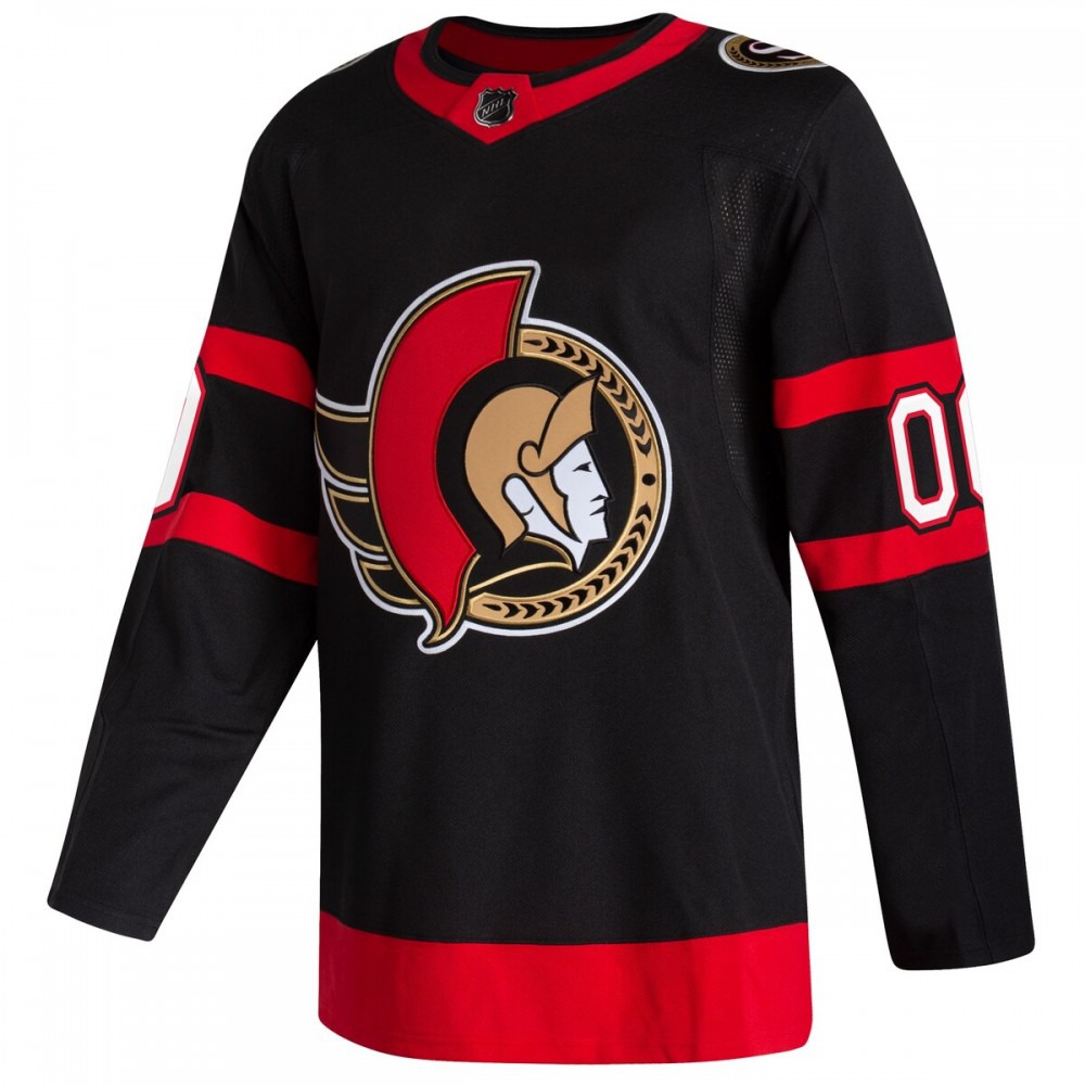 Ottawa Senators 2020/21 Home Athletic Fit Custom Jersey Black - view 2