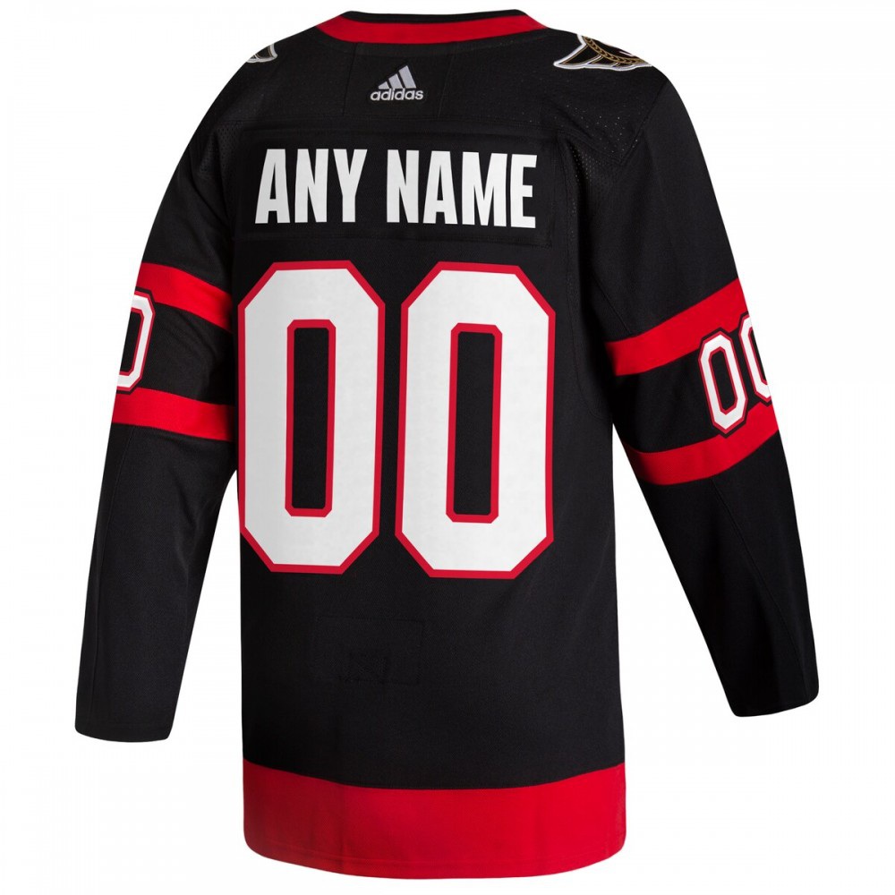 Ottawa Senators 2020/21 Home Athletic Fit Custom Jersey Black - view 3