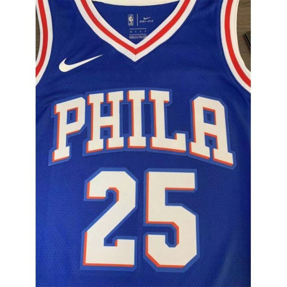 Men's Philadelphia 76ers Ben Simmons #25 Blue Swingman Jersey Icon Edition - view 3