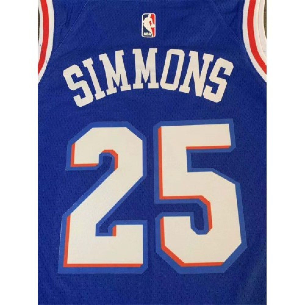Men's Philadelphia 76ers Ben Simmons #25 Blue Swingman Jersey Icon Edition - view 4