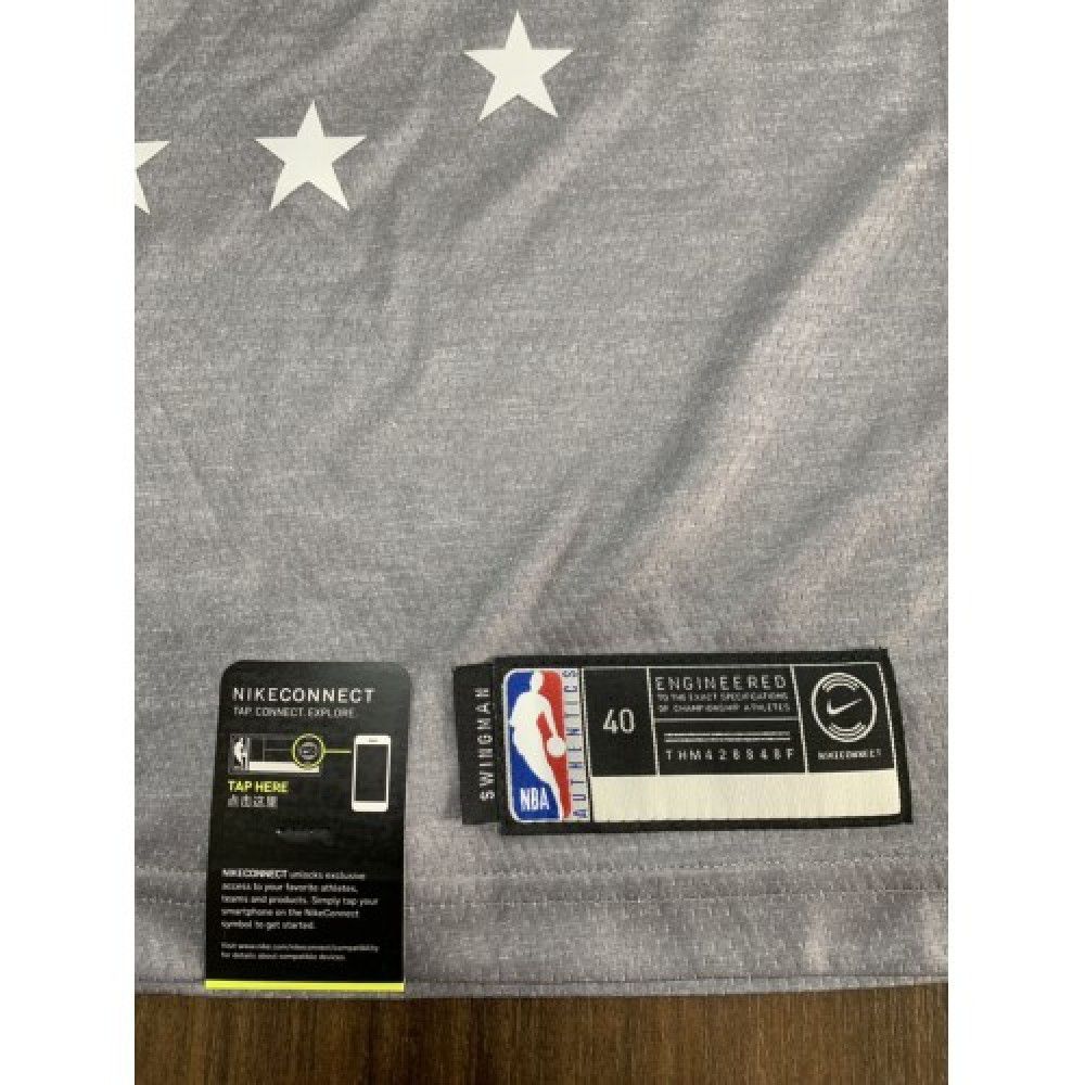 Men's Philadelphia 76ers Joel Embiid #21 Gray Swingman Jersey City Edition - view 5