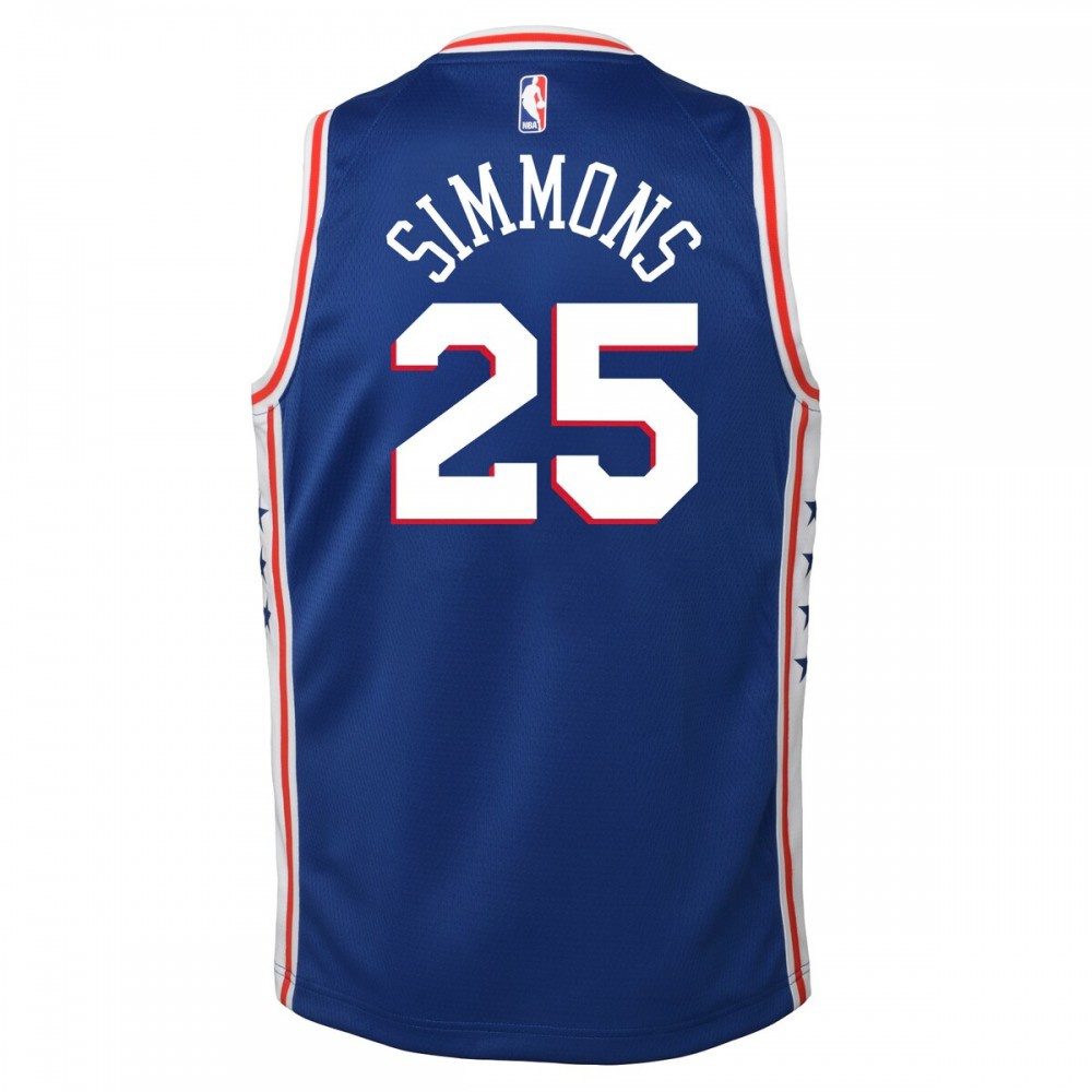 Ben Simmons Philadelphia 76ers Youth Swingman Jersey Royal Icon Edition - view 3