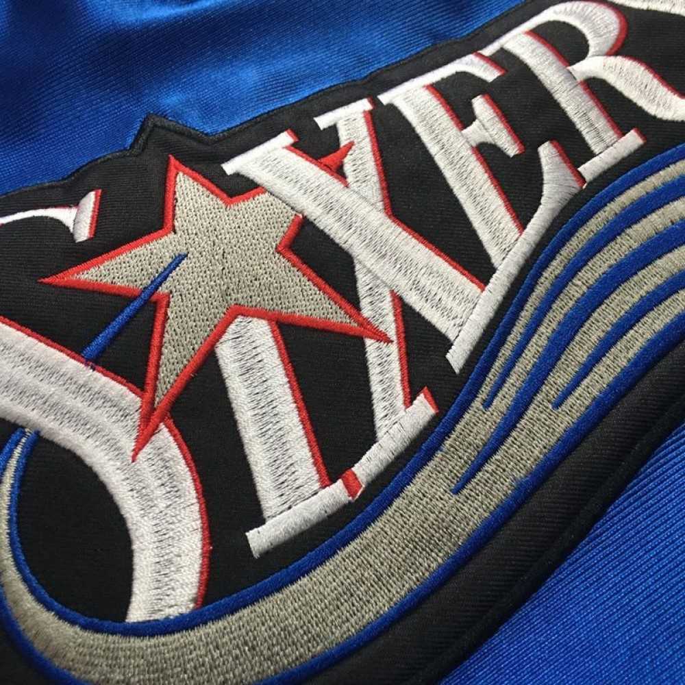 Philadelphia 76ers Allen Iverson #3 Throwback Blue Champions Jersey - view 4