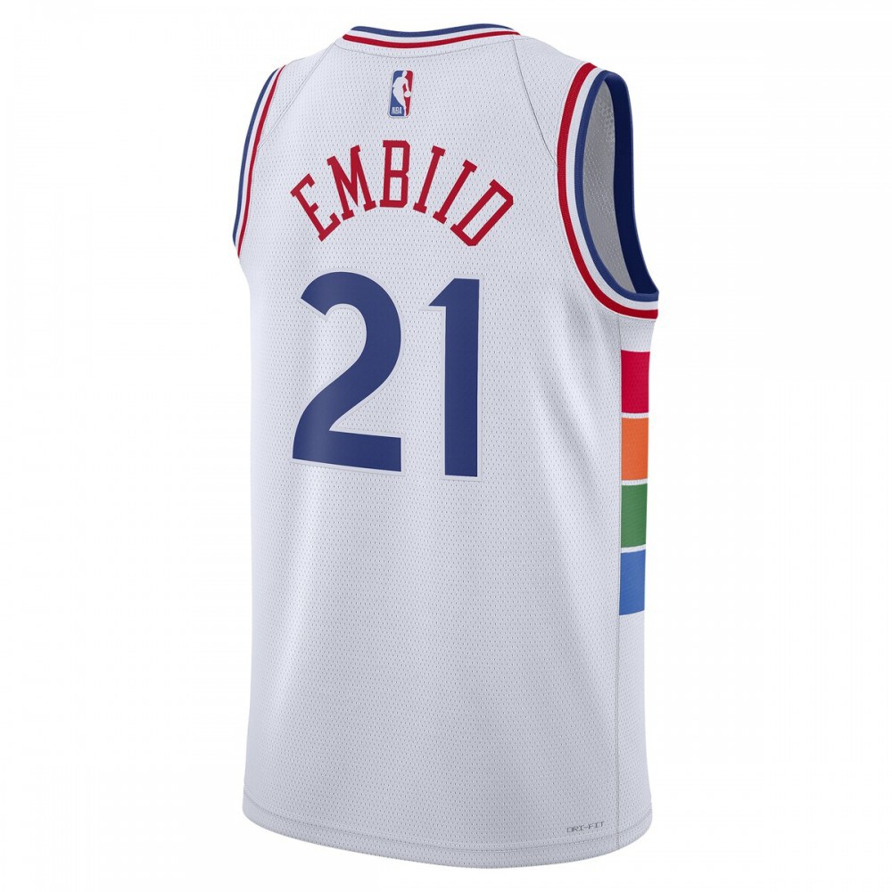 Joel Embiid Philadelphia 76ers Unisex 2024/25 Swingman Player Jersey City Edition White - view 3