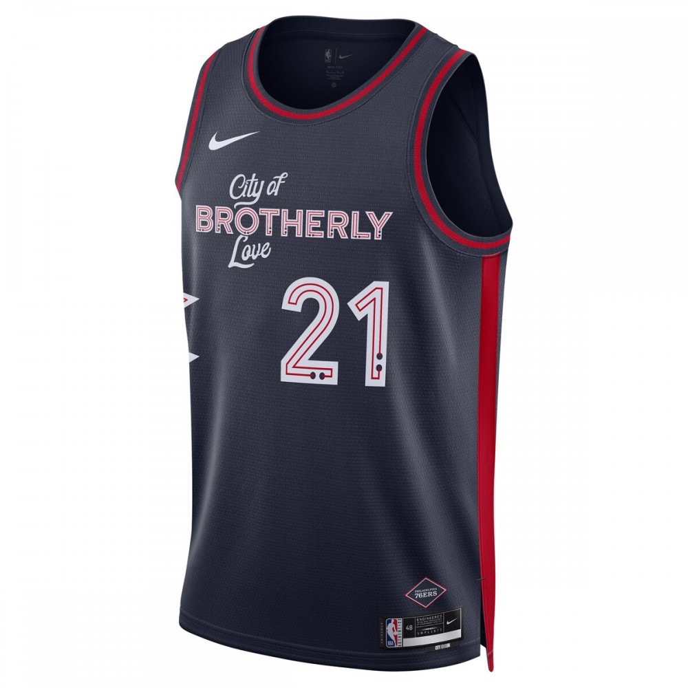 Joel Embiid Philadelphia 76ers Unisex 2023/24 Swingman Jersey Navy City Edition - view 2