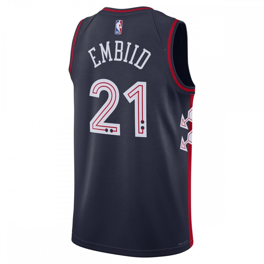 Joel Embiid Philadelphia 76ers Unisex 2023/24 Swingman Jersey Navy City Edition - view 3