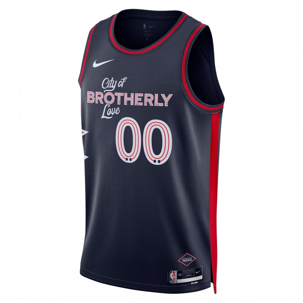 Philadelphia 76ers Unisex 2023/24 Custom Swingman Jersey Navy City Edition - view 2