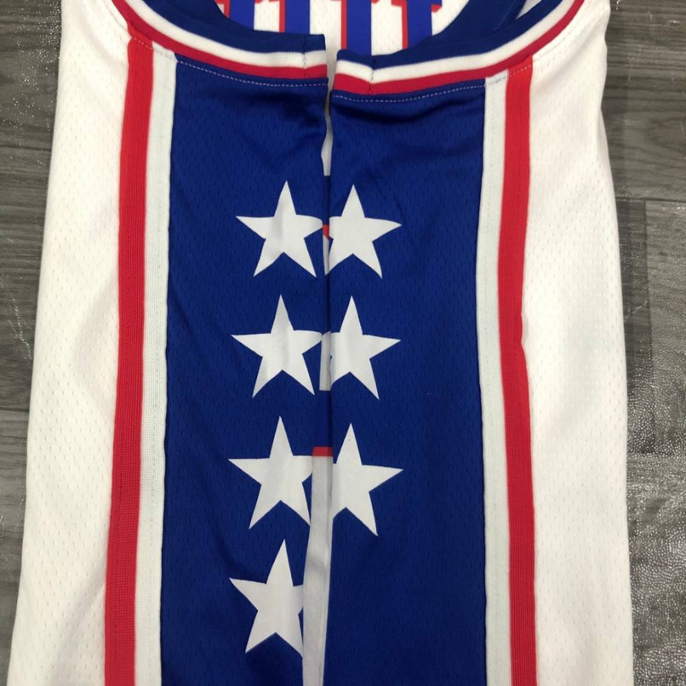 Men's Philadelphia 76ers Allen Iverson #3 White Swingman Jersey Association Edition - view 6