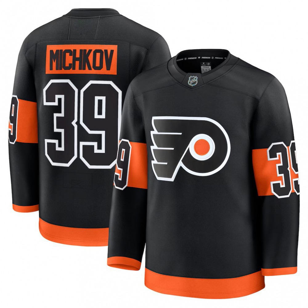 Men's Philadelphia Flyers Matvei Michkov Black Alternate Premium Jersey