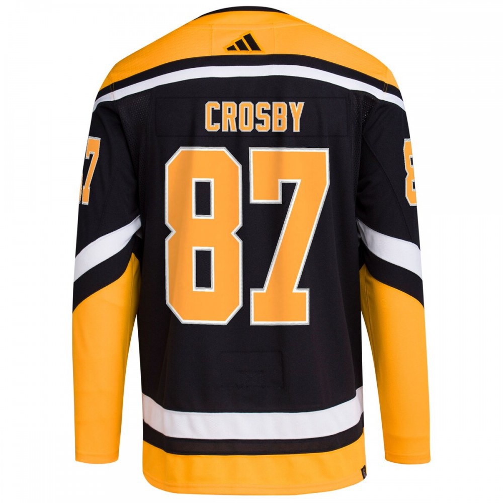 Sidney Crosby Pittsburgh Penguins Reverse Retro 2.0 Athletic Fit Player Jersey Black - view 3
