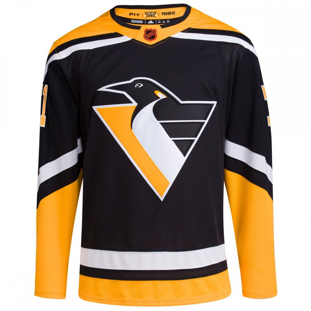 Evgeni Malkin Pittsburgh Penguins Reverse Retro 2.0 Athletic Fit Player Jersey Black - view 2