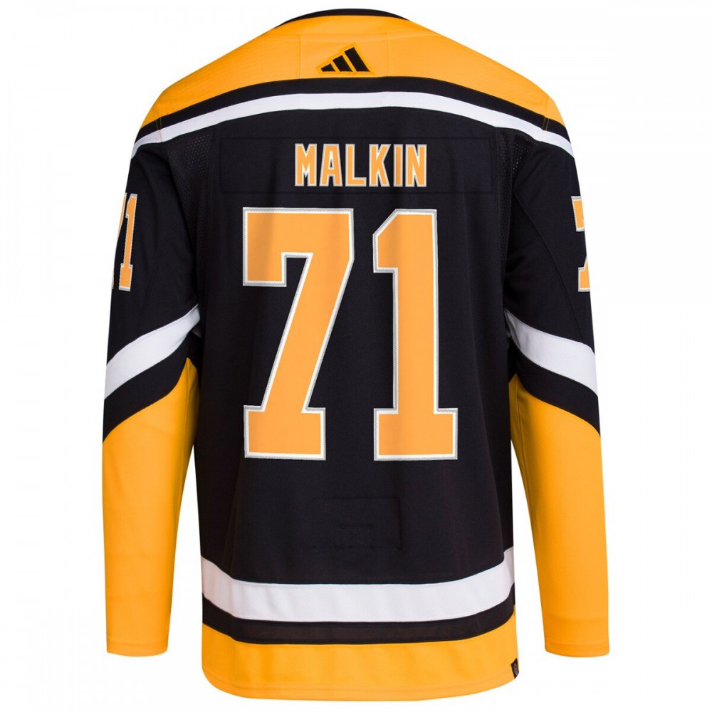 Evgeni Malkin Pittsburgh Penguins Reverse Retro 2.0 Athletic Fit Player Jersey Black - view 3