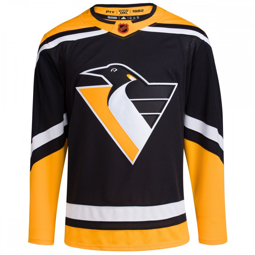 Pittsburgh Penguins Reverse Retro 2.0 Athletic Fit Blank Jersey Black - view 2