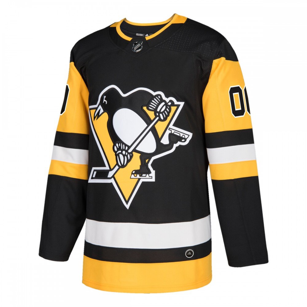 Pittsburgh Penguins Athletic Fit Custom Jersey Black - view 2
