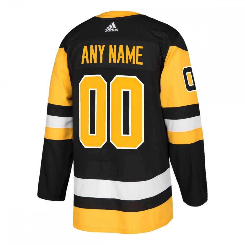 Pittsburgh Penguins Athletic Fit Custom Jersey Black - view 3