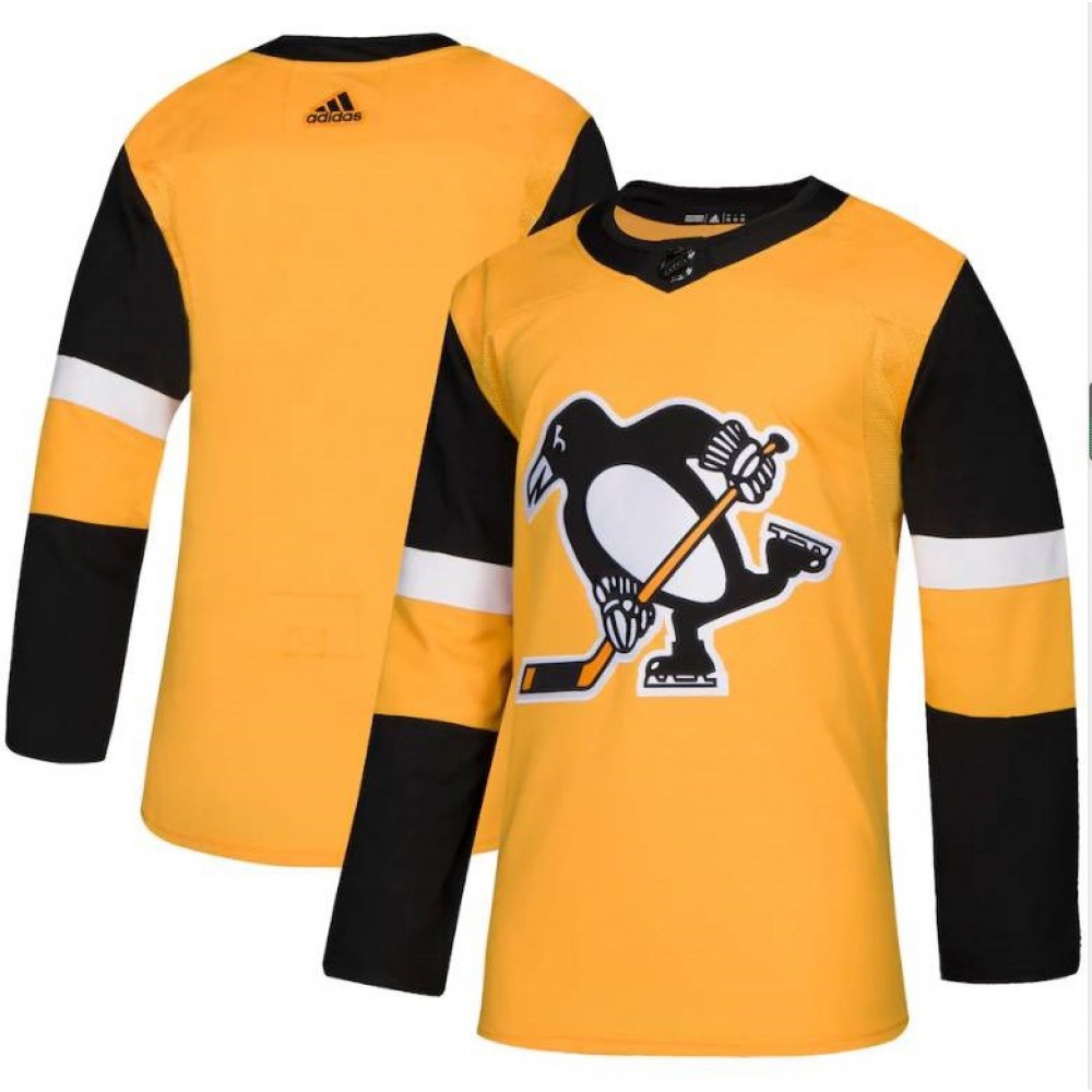 Men's Pittsburgh Penguins Gold Alternate Athletic Fit Custom Jersey - view 2