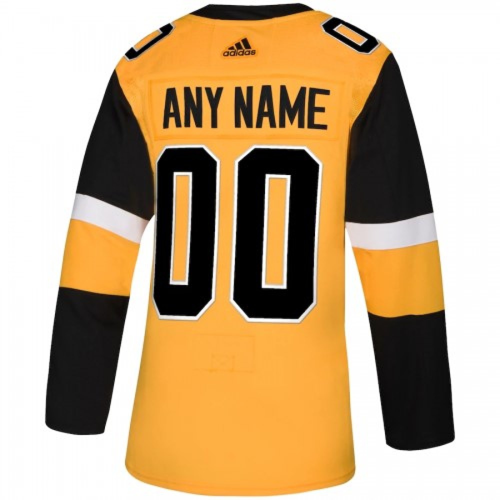 Men's Pittsburgh Penguins Gold Alternate Athletic Fit Custom Jersey - view 4