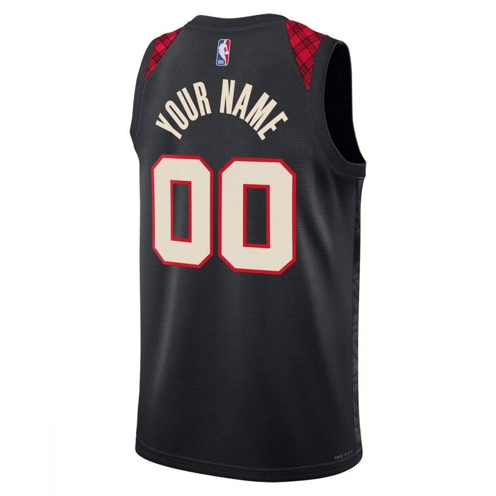 Portland Trail Blazers Unisex 2023/24 Custom Swingman Jersey Black City Edition - view 3
