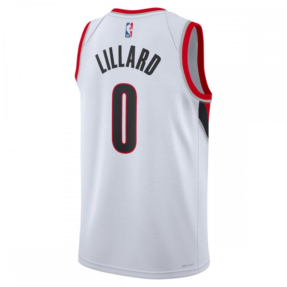 Damian Lillard Portland Trail Blazers Unisex 2022/23 Swingman Jersey Association Edition White - view 3