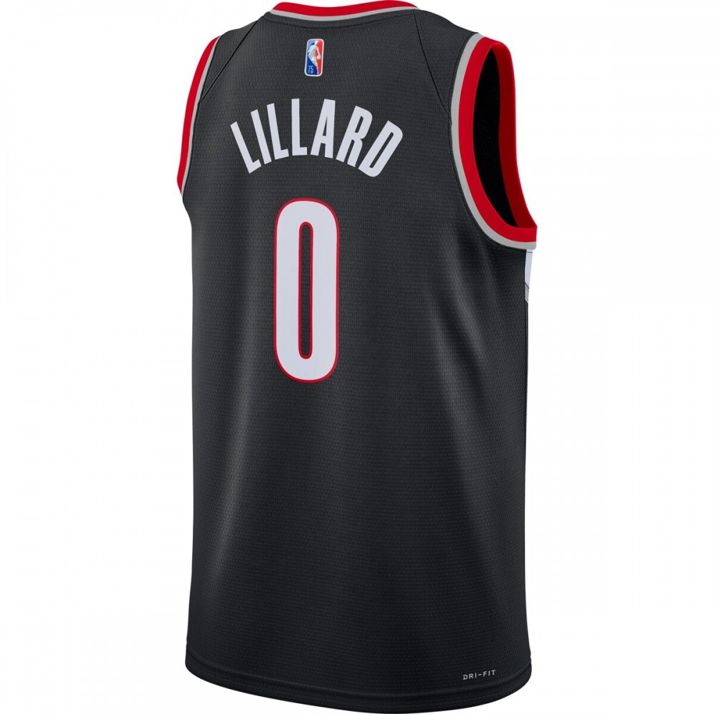 Damian Lillard Portland Trail Blazers 2021/22 Diamond Swingman Jersey Icon Edition Black - view 3