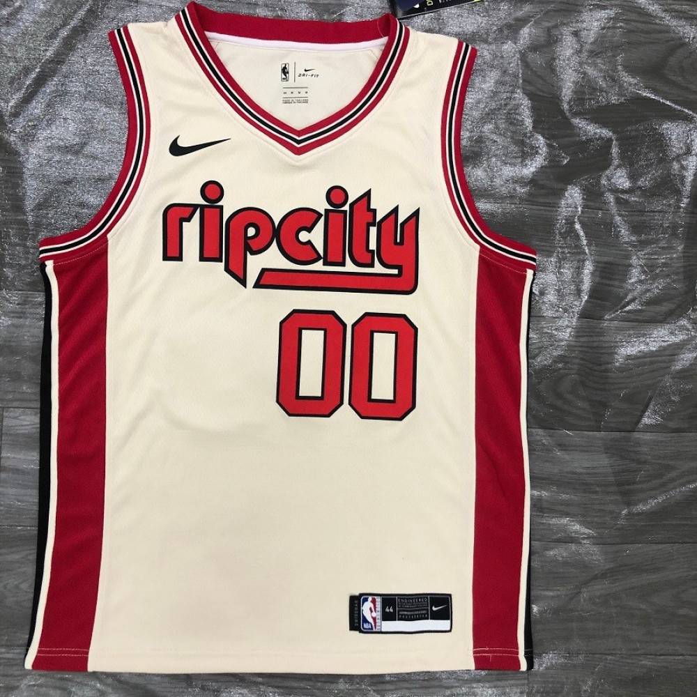 Men's Portland Trail Blazers Carmelo Anthony Cream 19/20 Swingman Jersey City Edition - view 3