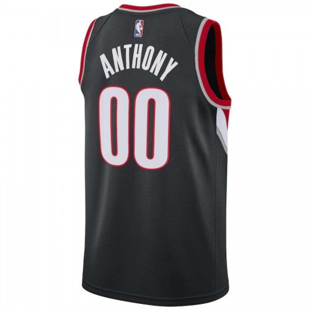 Men's Portland Trail Blazers Carmelo Anthony #00 Black 2020/21 Swingman Jersey – Icon Edition - view 3