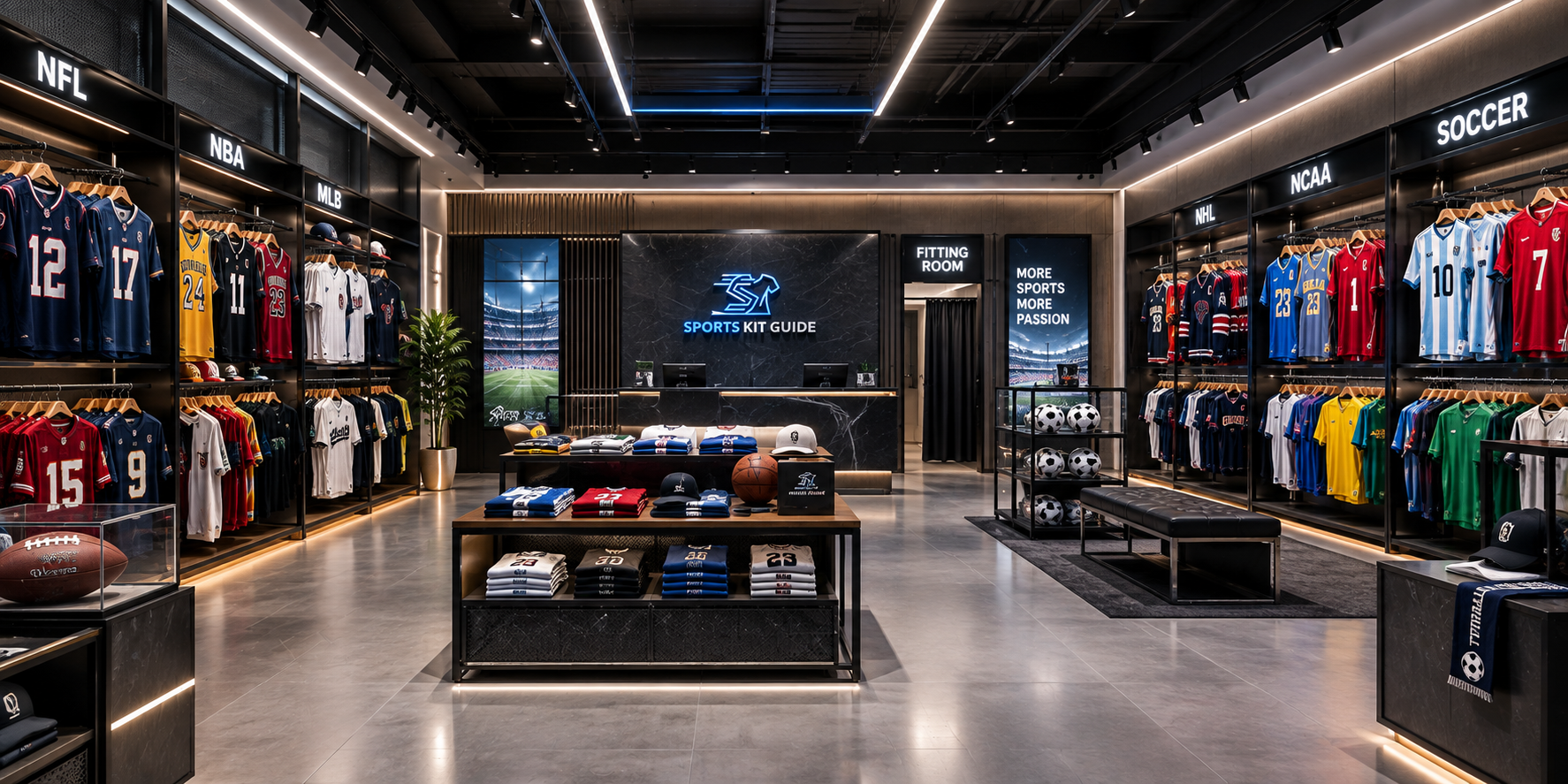 Inside the Sports Kit Guide store