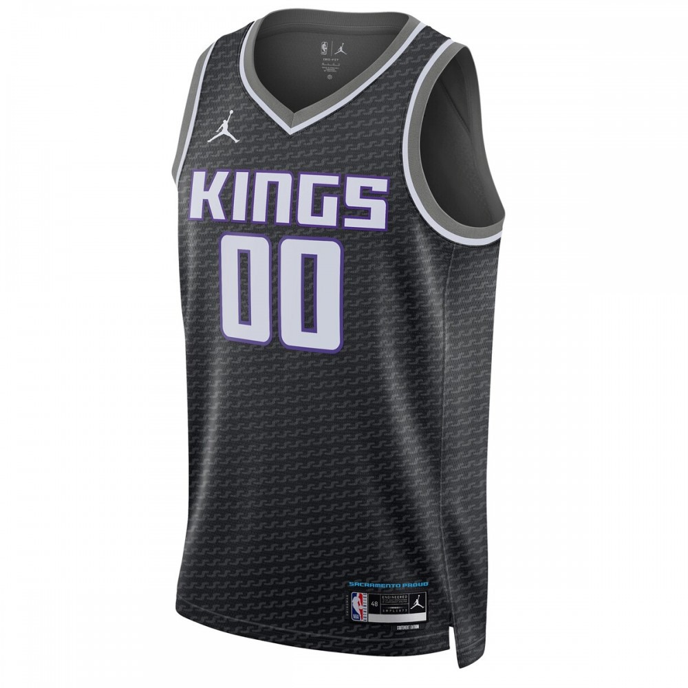 Sacramento Kings Unisex 2022/23 Swingman Custom Jersey Statement Edition Black - view 2