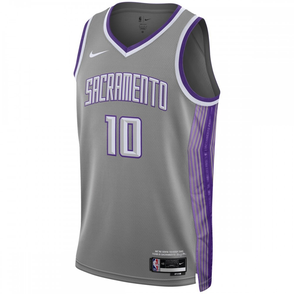 Domantas Sabonis Sacramento Kings Unisex 2022/23 Swingman Jersey City Edition Anthracite - view 2