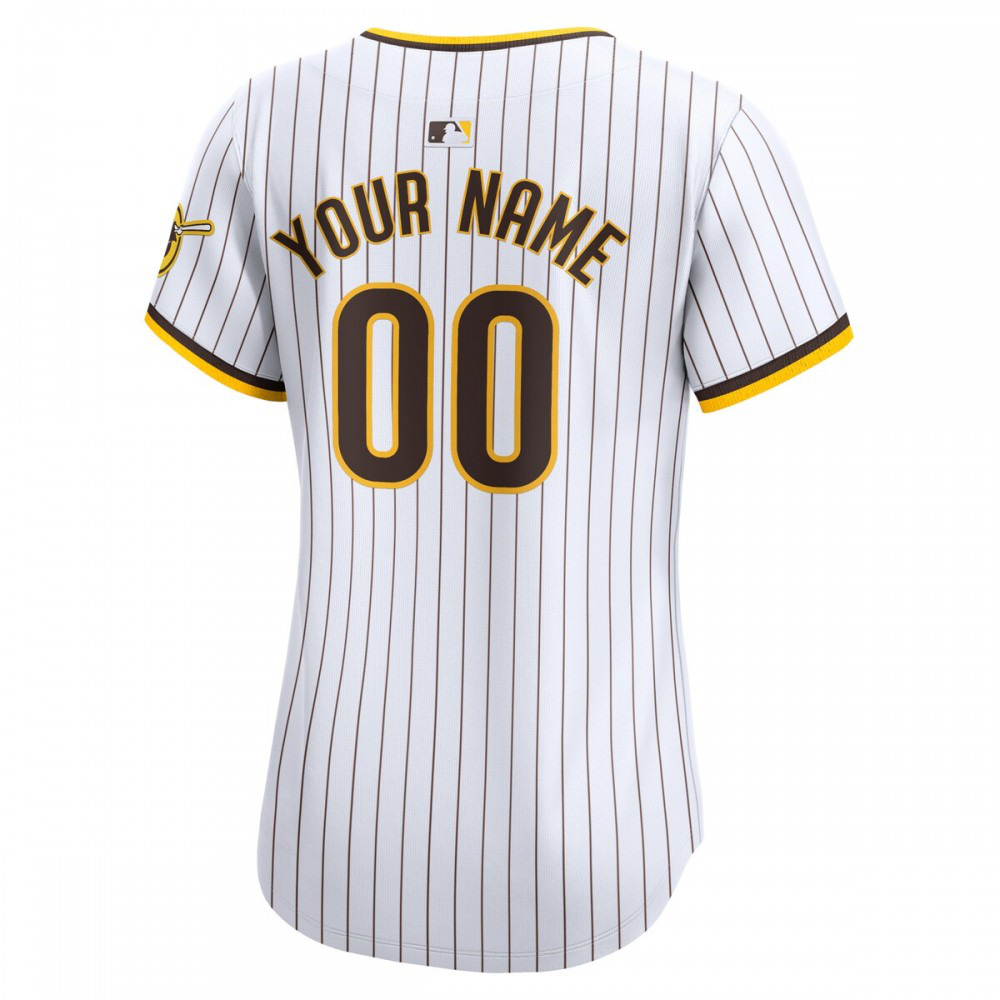 San Diego Padres Women's Home Limited Custom Jersey White - view 3