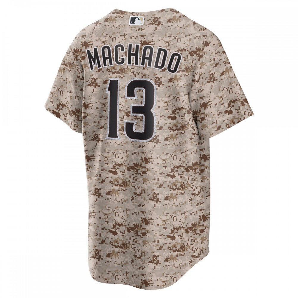 Manny Machado San Diego Padres USMC Alternate Replica Player Jersey Camo - view 3