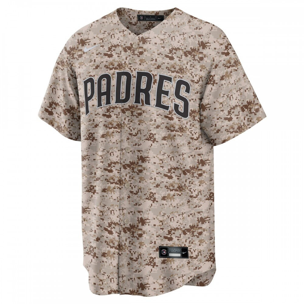 San Diego Padres USMC Alternate Replica Team Jersey Camo - view 2
