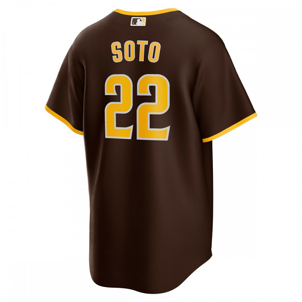 Juan Soto San Diego Padres Road Replica Player Jersey Brown - view 3