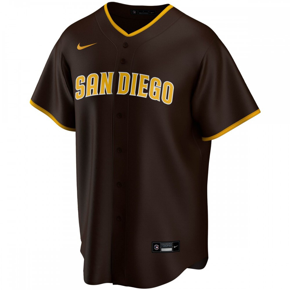 Manny Machado San Diego Padres Alternate Replica Player Jersey Brown - view 2