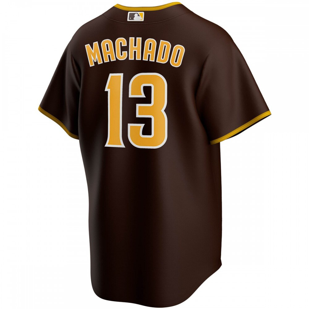 Manny Machado San Diego Padres Alternate Replica Player Jersey Brown - view 3